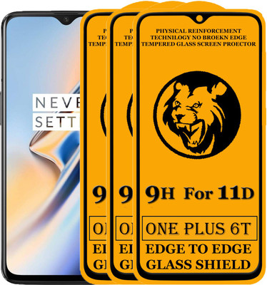 SEVEN7STAR Edge To Edge Tempered Glass for OnePlus 6T(Pack of 3)