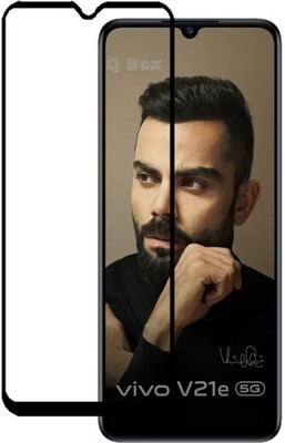 Q Box Edge To Edge Tempered Glass for Vivo V21e(Pack of 1)