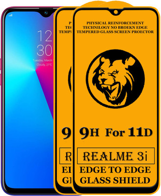 SEVEN7STAR Edge To Edge Tempered Glass for Realme 3i(Pack of 2)
