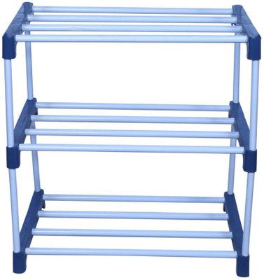 Reom Enterprise Heavy Duty Multipurpose Plastic Shoe Stand(white, 3 Shelves, DIY(Do-It-Yourself))