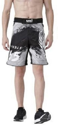 USI UNIVERSAL Printed Men Black, Grey Gym Shorts