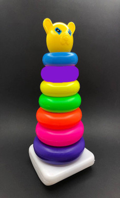 VRUX Toys Stacking Colorful Rings for Babies,Toddlers - 7 Rings with Duck(Multicolor)