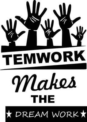 Sahaj Décor 65 cm Teamwork Wall Stickers Size -(Pack Of 1) Self Adhesive Sticker(Pack of 1)