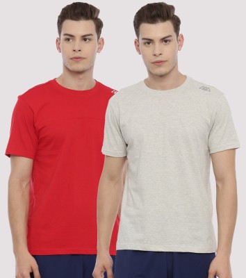 Lucky Roger Solid Men Round Neck Multicolor T-Shirt