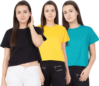 Bluecon Casual Solid Women Multicolor Top