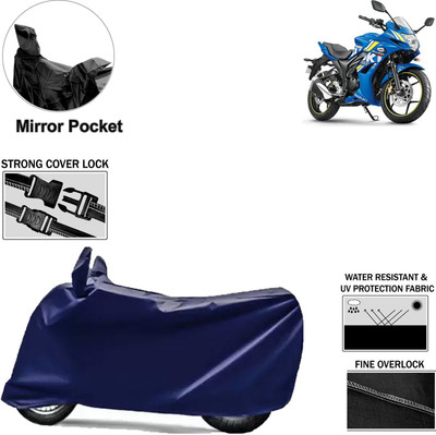 Rhtdm Two Wheeler Cover for Suzuki(Gixxer SF, Blue)