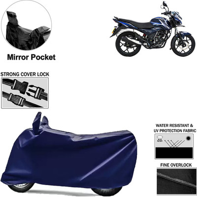 aksmit Two Wheeler Cover for Bajaj(Discover 125 DTS-i, Blue)