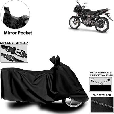 Rhtdm Two Wheeler Cover for Bajaj(Pulsar 150 DTS-i, Black)