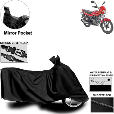aksmit Two Wheeler Cover for Bajaj(Platina 100 DTS-i, Black)