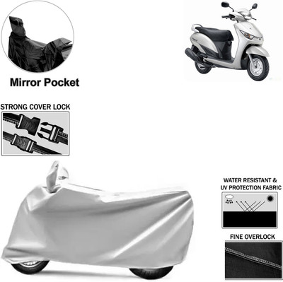aksmit Two Wheeler Cover for Yamaha(Alpha, Silver)