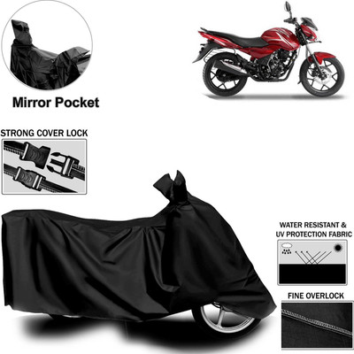 Rhtdm Two Wheeler Cover for Bajaj(Discover 150 s, Black)
