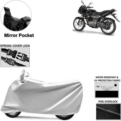 aksmit Two Wheeler Cover for Bajaj(Pulsar 150 DTS-i, Silver)