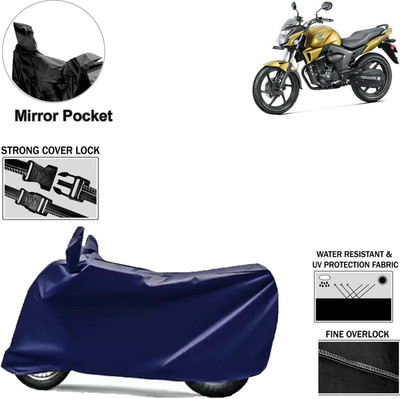 Rhtdm Two Wheeler Cover for Honda(CB Trigger, Blue)
