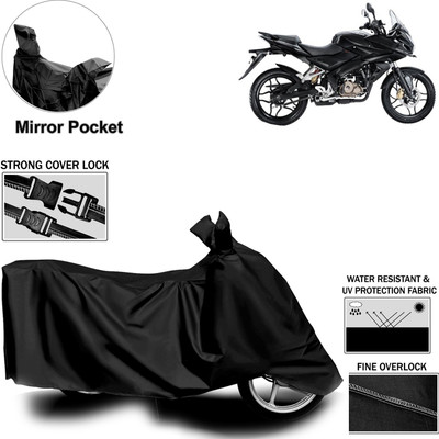 Rhtdm Two Wheeler Cover for Bajaj(Pulsar AS 150, Black)