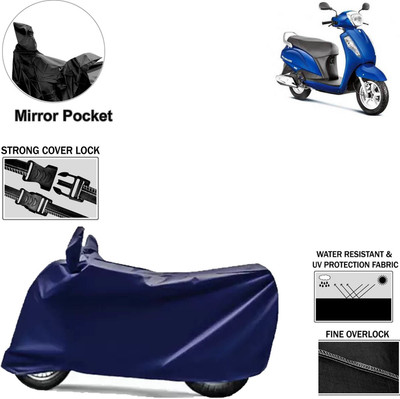 aksmit Two Wheeler Cover for Suzuki(Access, Blue)