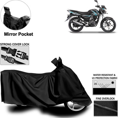 aksmit Two Wheeler Cover for Bajaj(Discover 100 DTS-i, Black)