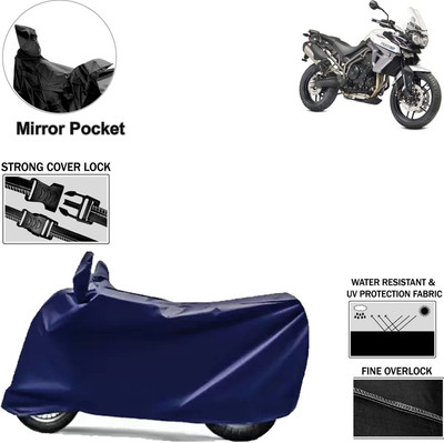 aksmit Two Wheeler Cover for Triumph(Tiger 800 XR, Blue)