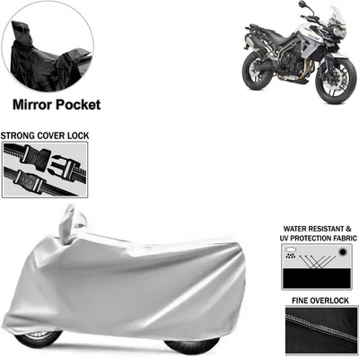 aksmit Two Wheeler Cover for Triumph(Tiger 800 XR, Silver)
