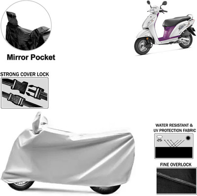 aksmit Two Wheeler Cover for Honda(Activa i, Silver)