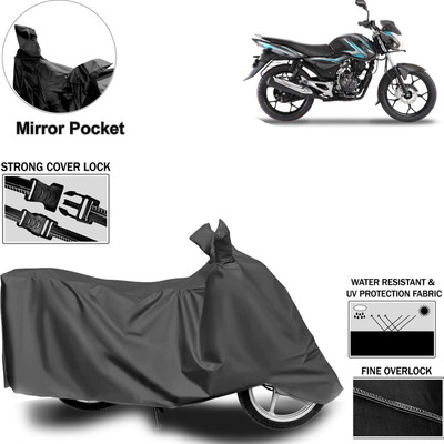 Rhtdm Two Wheeler Cover for Bajaj(Discover 100 DTS-i, Grey)