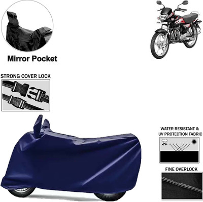 aksmit Two Wheeler Cover for Honda(CD deluxe, Blue)