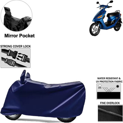 aksmit Two Wheeler Cover for Indus(Yo Electron, Blue)