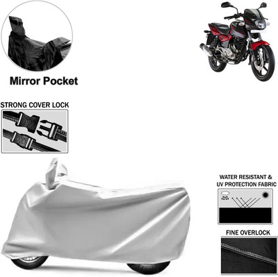 Rhtdm Two Wheeler Cover for Bajaj(Pulsar 180 DTS-i, Silver)