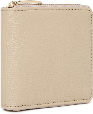 KLEIO Women Casual Beige Artificial Leather Wallet(4 Card Slots)