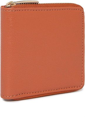 KLEIO Women Casual Tan Artificial Leather Wallet(4 Card Slots)