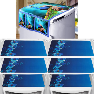 Flipkart SmartBuy Fridge Mat(Width: 43 cm, Blue)