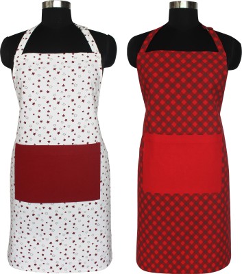 Flipkart SmartBuy Cotton Home Use Apron - Free Size(Red, Maroon, Pack of 2)