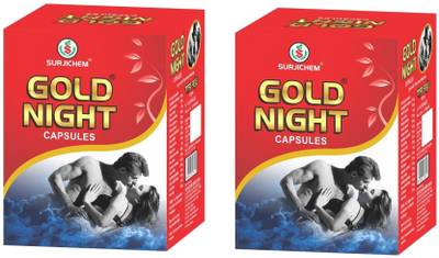 DOUBLE LIPS GOLD NIGHT CAPSULES FOR MEN SEX POWER & ENHANCEMENT / LING VARDHAK