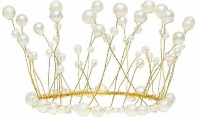 HUEX Edible Cake Topper(White, Gold Pack of 1)