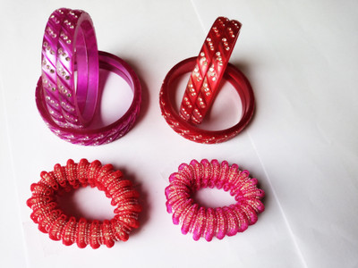 ultimate shopping network Plastic Bangle Set(Pack of 2)