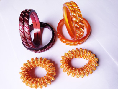 ultimate shopping network Plastic Bangle Set(Pack of 2)