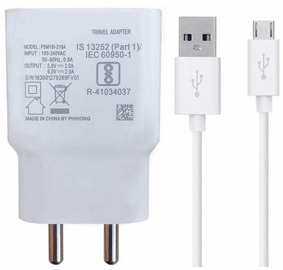 TROST 25 W Quick Charge 2.1 A Wall Charger for Mobile with Detachable Cable(White, Cable Included)