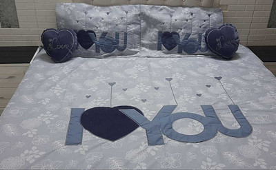 SF SHAKUMBHARI FAB 280 TC Cotton Double Text Print Flat Bedsheet(Pack of 1, Gray)