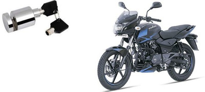 SELVIKE Heavy Duty Disc Brake Lock Anti Theft Pin Wheel Locking Security Lock Bajaj Pulsar 150_1 Disc Lock(Silver, Black)