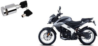SELVIKE Heavy Duty Disc Brake Lock Anti Theft Pin Wheel Locking Security Lock Bajaj Pulsar NS 200_1 Disc Lock(Silver, Black)