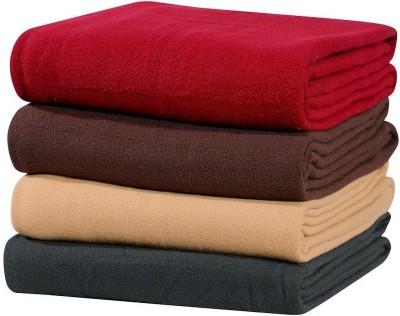 IWS Solid Single AC Blanket for  AC Room(Polyester, Maroon, Brown, Cream, Grey)