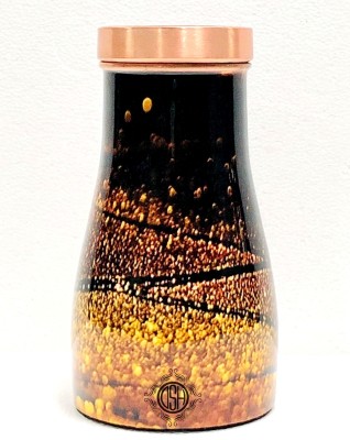 Dsh Copper Bedroom Bottle Printed Jug with Inbuilt Glass Joint Less 90 ( 950 ml ) 950 ml Bottle(Pack of 1, Multicolor, Copper)