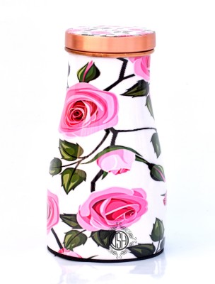 Dsh Copper Bedroom Bottle Printed Jug with Inbuilt Glass, Bedside Jar Pot 950 ml Bottle(Pack of 1, Multicolor, Copper)