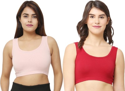 dazico Women Sports Non Padded Bra(Pink, Red)