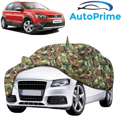 Autoprime Car Cover For Volkswagen Polo Cross (With Mirror Pockets)(Multicolor)