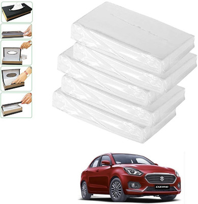 AuTO ADDiCT Car Tissue Refiller set of 5 Pcs with 200 Sheets (100 Pulls) in each For Maruti Suzuki Swift Dzire New 2020 Vehicle Tissue Dispenser(White)