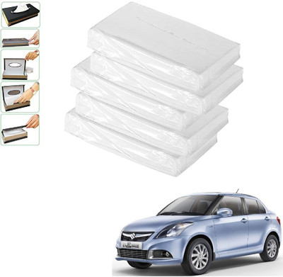 AuTO ADDiCT Car Tissue Refiller set of 5 Pcs with 200 Sheets (100 Pulls) in each For Maruti Suzuki Swift Dzire New (2011-2017) Vehicle Tissue Dispenser(White)