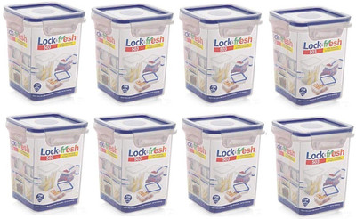 AK HUB Plastic Utility Container  - 750 ml(Pack of 8, White)