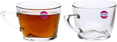 Somil Pack of 2 Glass Clear Glass Coffee & Tea Cup/ Mug (170 Ml), Enjoy Your Drink In Style, Pack Of 2(Clear, Cup Set)