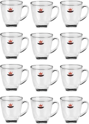 Somil Pack of 12 Glass Clear Glass Coffee & Tea Cup/ Mug (100 Ml), Pack Of 12(Clear, Cup Set)