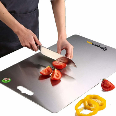 organizemee Stainless Steel Cutting Board(Pack of 1 Dishwasher Safe)